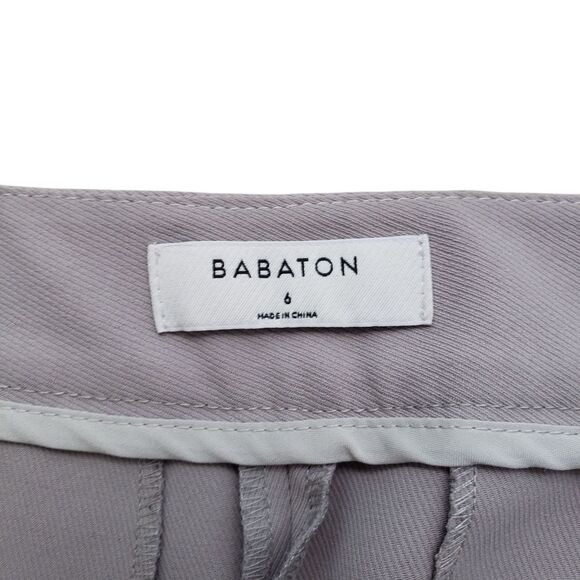 Babaton Aritzia Cropped Dress Pants Size 6 Gray Ankle Office Preppy - Picture 2 of 8